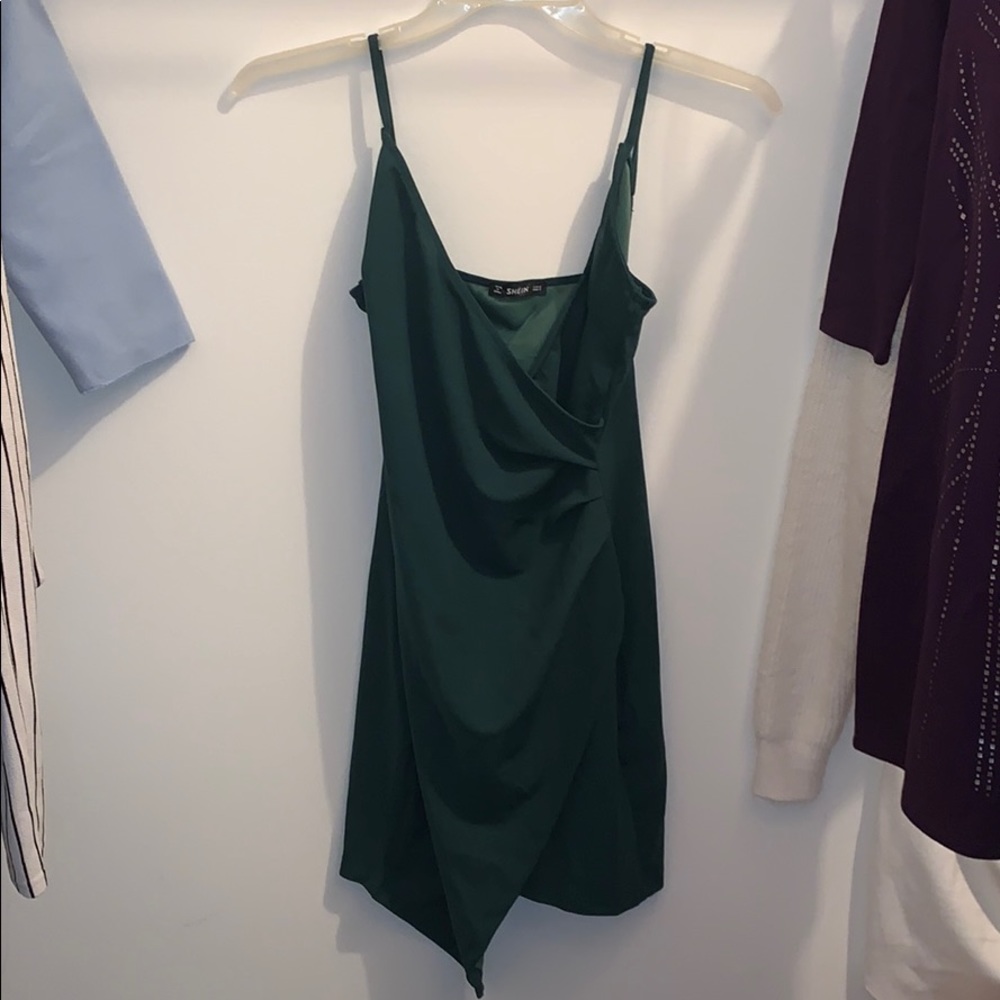 Scrunched side, slip dress from shein